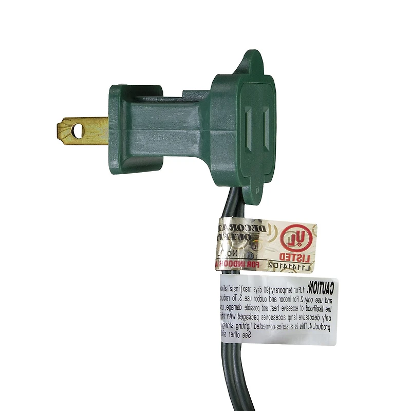 100-Count Clear Perm-O-Snap Mini Christmas Light Set 49.3ft Green Wire