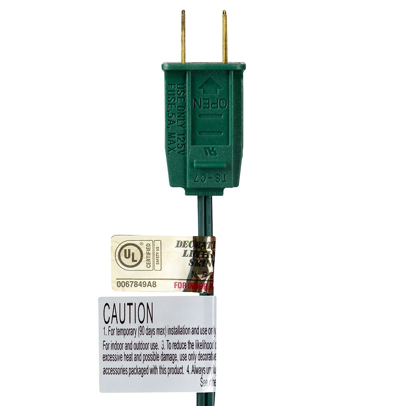 25-Count Clear C7 Mini Christmas Light Set 24ft Green Wire