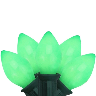 25-Count Opaque Green C7 Christmas Light Set - 24ft Green Wire