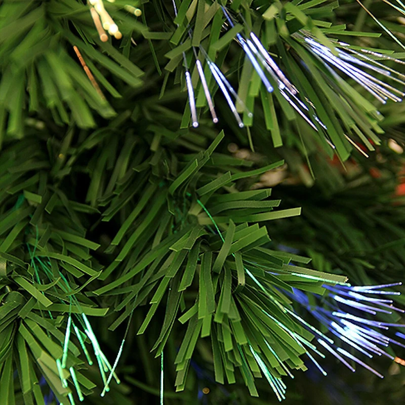 3' Pre-Lit Fiber Optic Artificial Christmas Tree with White Snowflakes - Multi-Color Lights