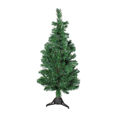 4' Pre-Lit Artificial Spiral Pine Christmas Tree - Multi Color Lights