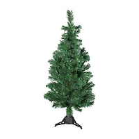 4' Pre-Lit Artificial Spiral Pine Christmas Tree - Multi Color Lights