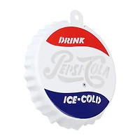 3.25'' White and Blue Pepsi-Cola Bottle Cap Logo Cut-Out Christmas Ornament