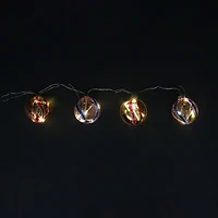4ct Pink and Red LED Lighted Swirl Glass Christmas Ball Ornaments 3.25'' (82mm)
