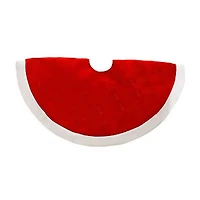 18'' Red and White Traditional Mini Christmas Tree Skirt