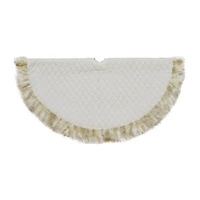 48'' Beige and Ivory Contemporary Christmas Tree Skirt