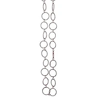 5' x 1.75'' Pink Sparkling Glitter Round Circle Chain Artificial Christmas Garland - Unlit