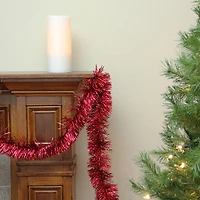 50' Traditional Shiny Red 6 Ply Christmas Foil Tinsel Garland - Unlit