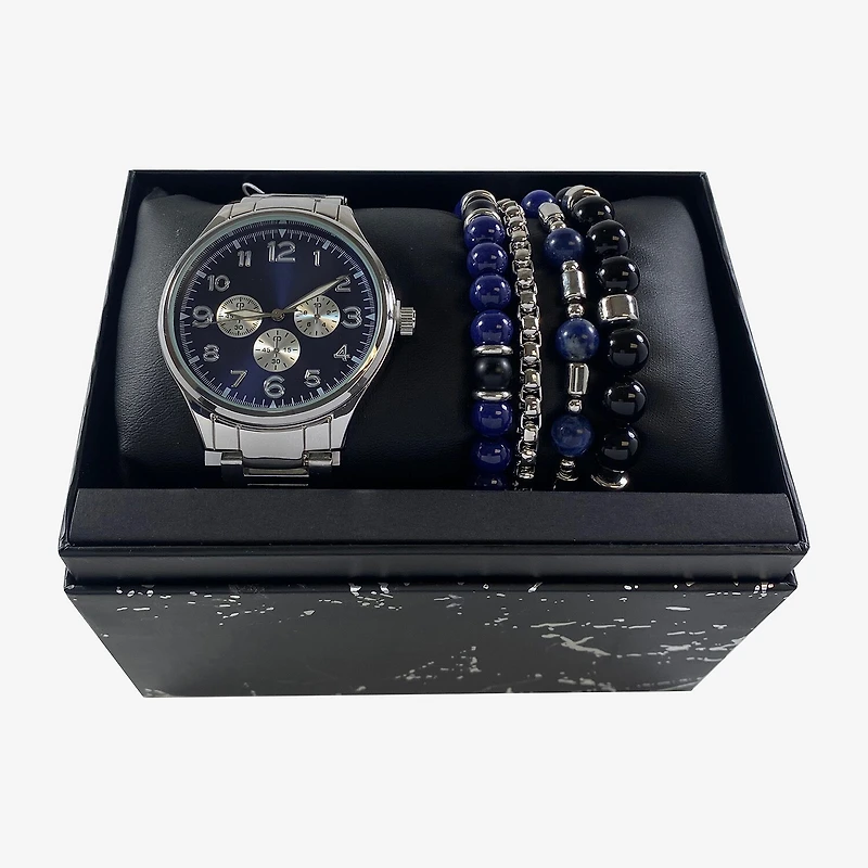 Mens Silver Tone 5-pc. Watch Boxed Set Mac7145jc