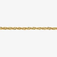 Unisex Adult 10K Gold 18 Inch Rope Chain Necklace