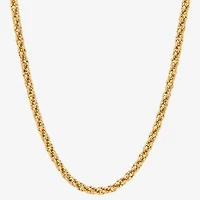 Unisex Adult 10K Gold 18 Inch Rope Chain Necklace