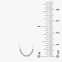 Womens 1/ CT. T.W. Lab Grown White Diamond Sterling Silver Inch Pendant Necklace