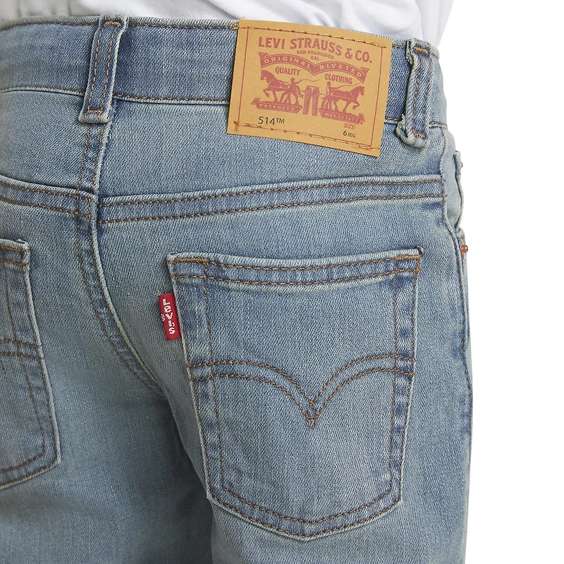 Levi's® Little Boys Adjustable Waist Mid Rise 514™ Straight Leg Jean