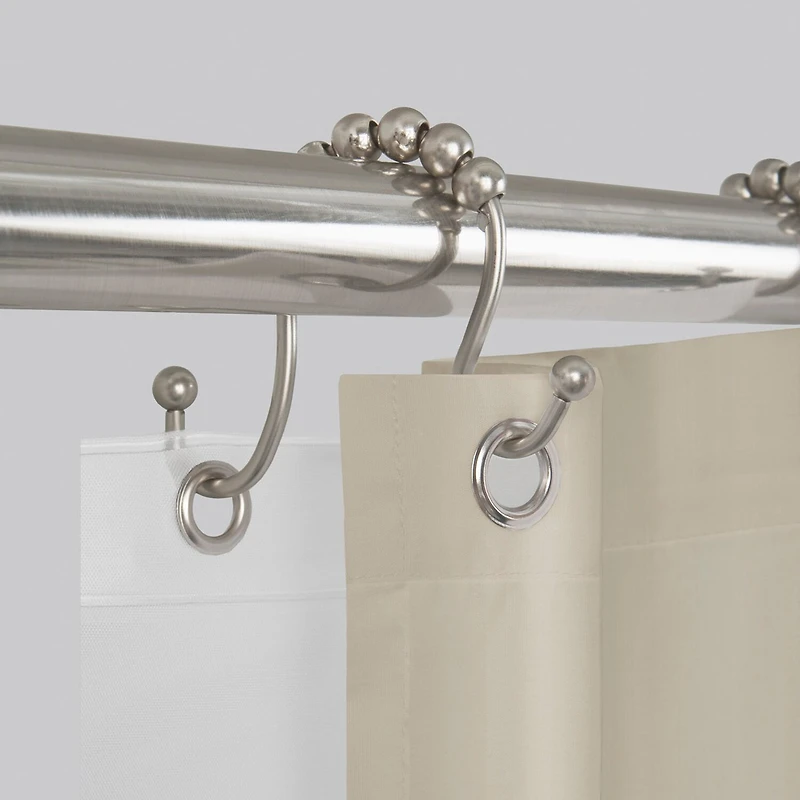 Maytex Mills Luminex Open Double Glide Shower Curtain Hooks