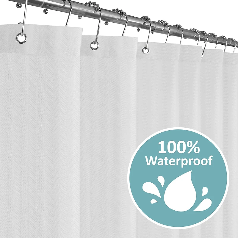 Maytex Mills Waterproof Herringbone Shower Curtain Liner