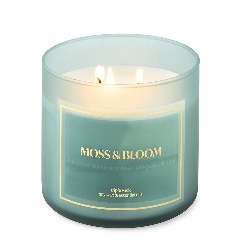 Distant Lands Moss & Bloom 3-Wick Scented Jar Candle