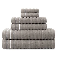 Home Expressions 6-pc. Ribbed Solid Bath Towel Set