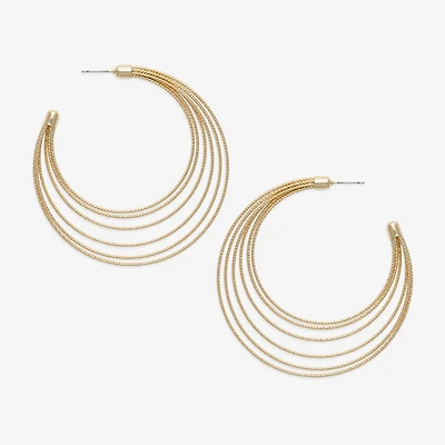 Bold Elements Womens 54.5mm Hoop Earrings