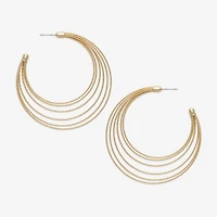 Bold Elements Womens 54.5mm Hoop Earrings