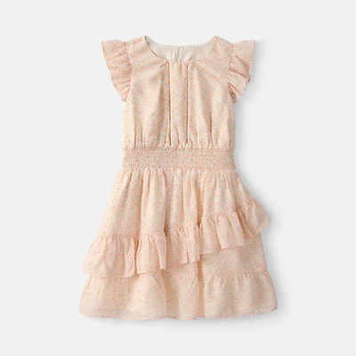 Carter's Little & Big Kid Girls Short Sleeve Flutter A-Line Dress