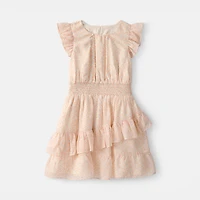 Carter's Little & Big Kid Girls Short Sleeve Flutter A-Line Dress