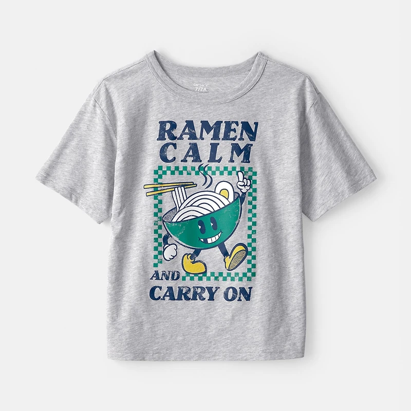 Carter's Little & Big Kid Boys Round Neck Short Sleeve Regular Fit Graphic T-Shirt