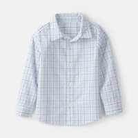 Carter's Little & Big Kid Boys Long Sleeve Fitted Regular Fit Button-Down Shirt