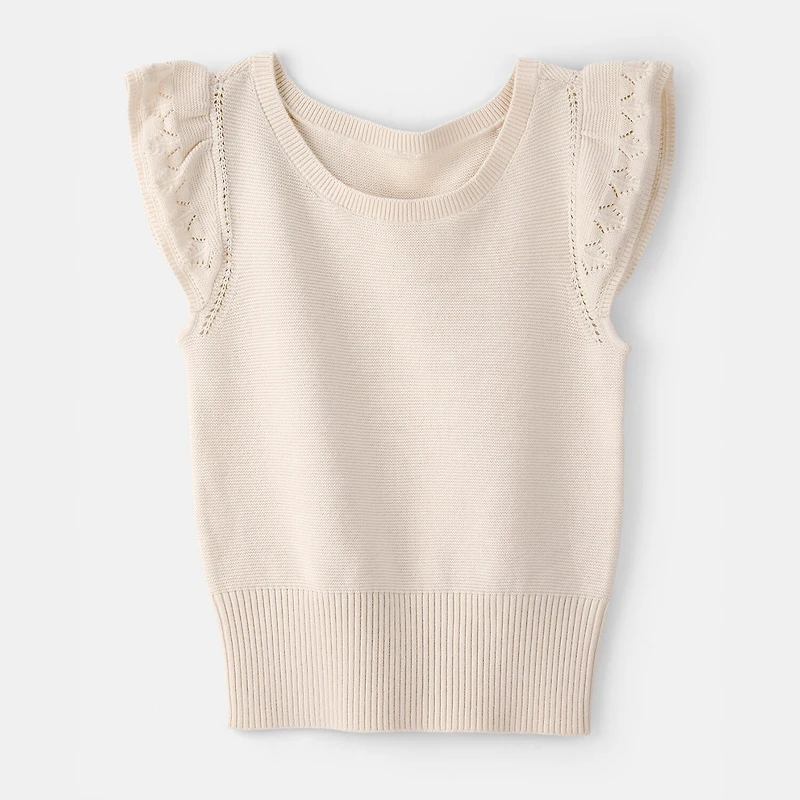 Carter's Little & Big Kid Girls Round Neck Short Sleeve Blouse