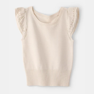 Carter's Little & Big Kid Girls Round Neck Short Sleeve Blouse