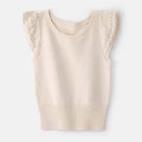 Carter's Little & Big Kid Girls Round Neck Short Sleeve Blouse