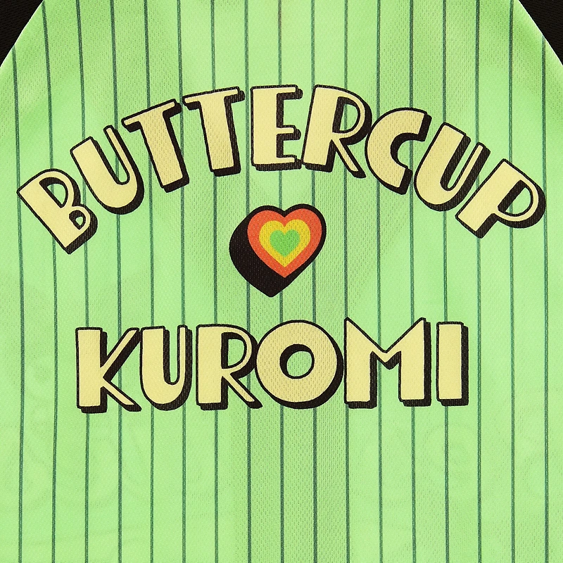 Hello Kitty® And Friends X The Powerpuff Girls™ Womens Juniors V Neck Short Sleeve Baseball Jersey