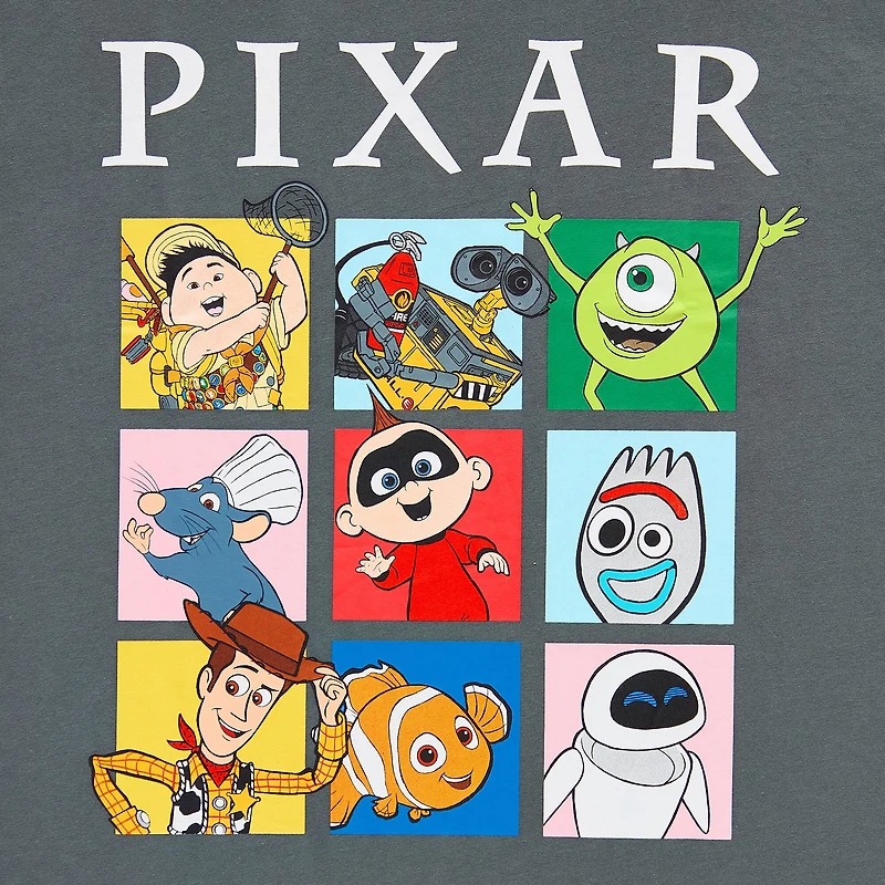 Pixar Boyfriend Tee Womens Juniors Crew Neck Short Sleeve Regular Fit Graphic T-Shirt