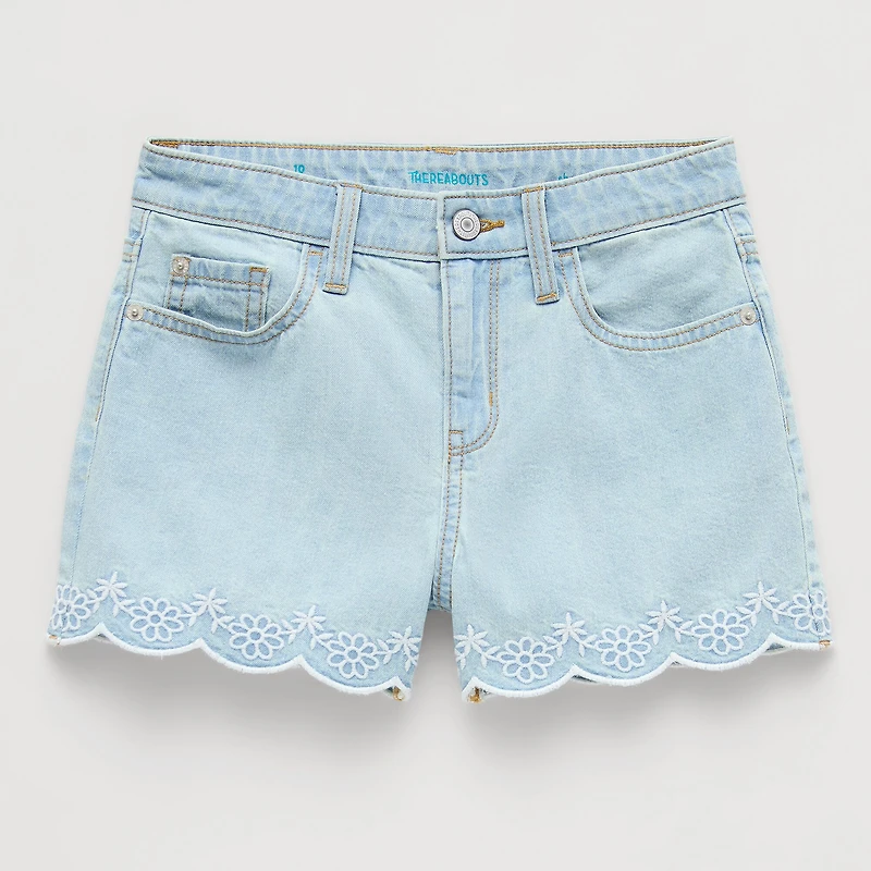 Thereabouts Little & Big Kid Girls Adjustable Waist Denim Short