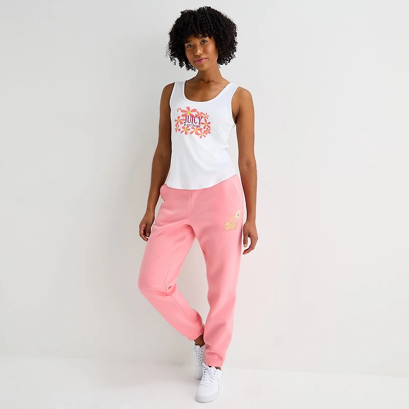 Juicy By Couture Womens Juniors Crew Neck Sleeveless Tank Top