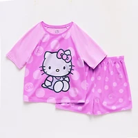 Little & Big Kid Girls Hello Kitty Crew Neck Short Sleeve 2-pc. Pajama Set