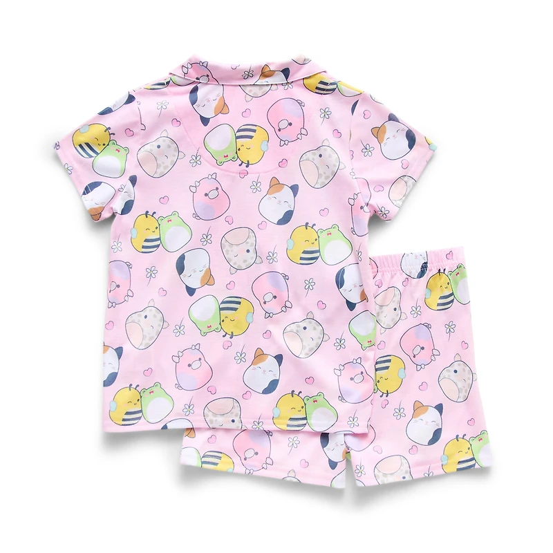 Little & Big Kid Girls Squishmallows Crew Neck Short Sleeve 2-pc. Pajama Set