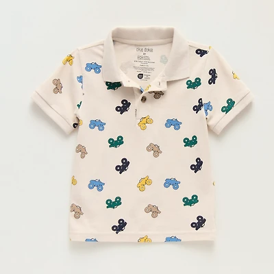 Okie Dokie Toddler & Little Boys Short Sleeve Regular Fit Polo Shirt