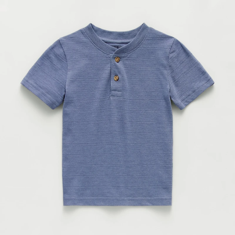 Okie Dokie Toddler & Little Boys Short Sleeve Regular Fit Henley Shirt