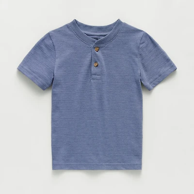 Okie Dokie Toddler & Little Boys Short Sleeve Regular Fit Henley Shirt