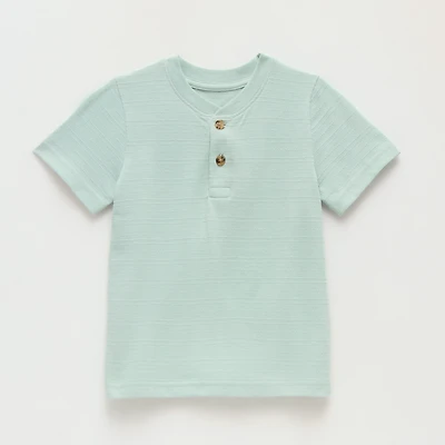 Okie Dokie Toddler & Little Boys Short Sleeve Regular Fit Henley Shirt