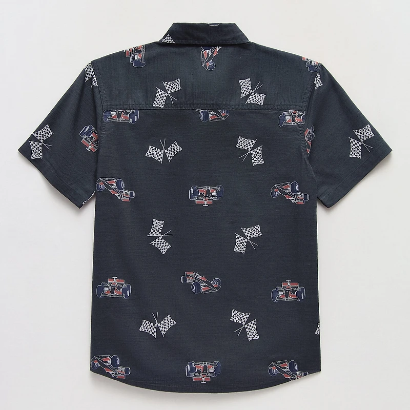 Thereabouts Little & Big Kid Boys Short Sleeve Regular Fit Button-Down Shirt