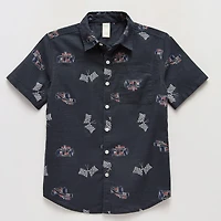 Thereabouts Little & Big Kid Boys Short Sleeve Regular Fit Button-Down Shirt