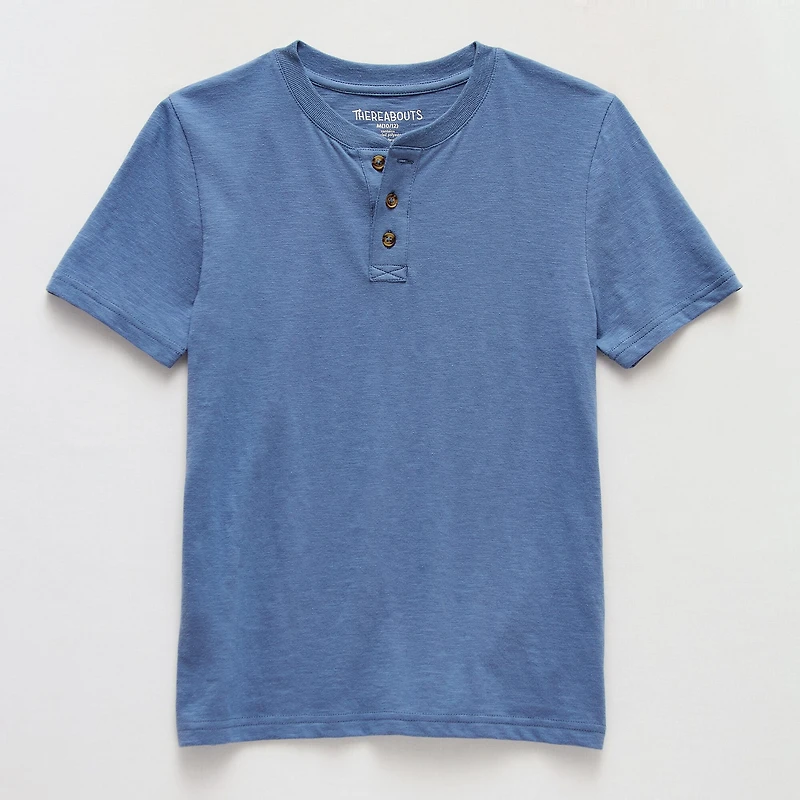 Thereabouts Little & Big Kid Boys Short Sleeve Regular Fit Henley Shirt