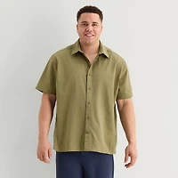 Stylus Mesh Mens Short Sleeve Big and Tall Camp Shirt