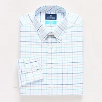 Stafford Coolmax All Season Ecomade Oxford Mens Slim Fit Stretch Fabric Wrinkle Free Long Sleeve Dress Shirt