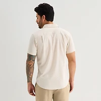 mutual weave Mens Short Sleeve Classic Fit Button-Down Shirt
