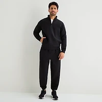 Xersion Mens Mock Neck Long Sleeve Quarter-Zip Pullover