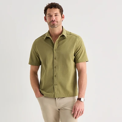 Stylus Mesh Mens Short Sleeve Camp Shirt