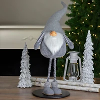 42'' Gray and White Adjustable Height Chubby Smirking Gnome