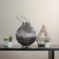 18.5'' Urban Life Contemporary Silver Tea Light Candle Holder Lantern